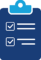 submission-form-icon Blue clipboard icon showing two checked items, representing a completed checklist.